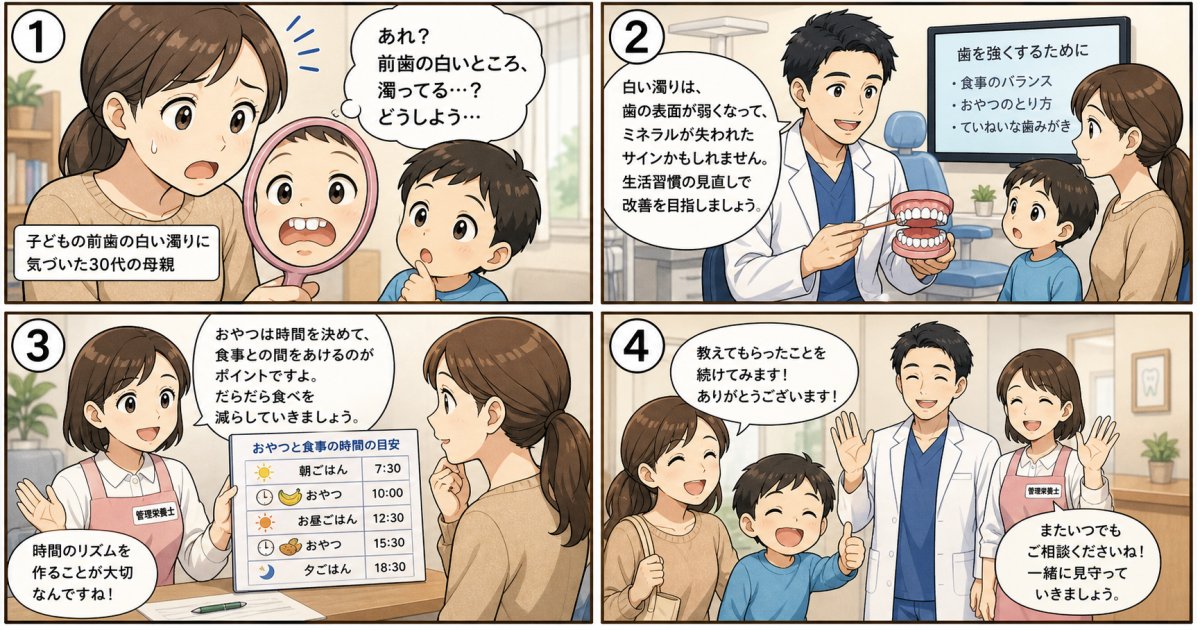 子どもの歯の白濁が気になる方へ！歯科の管理栄養士による栄養相談