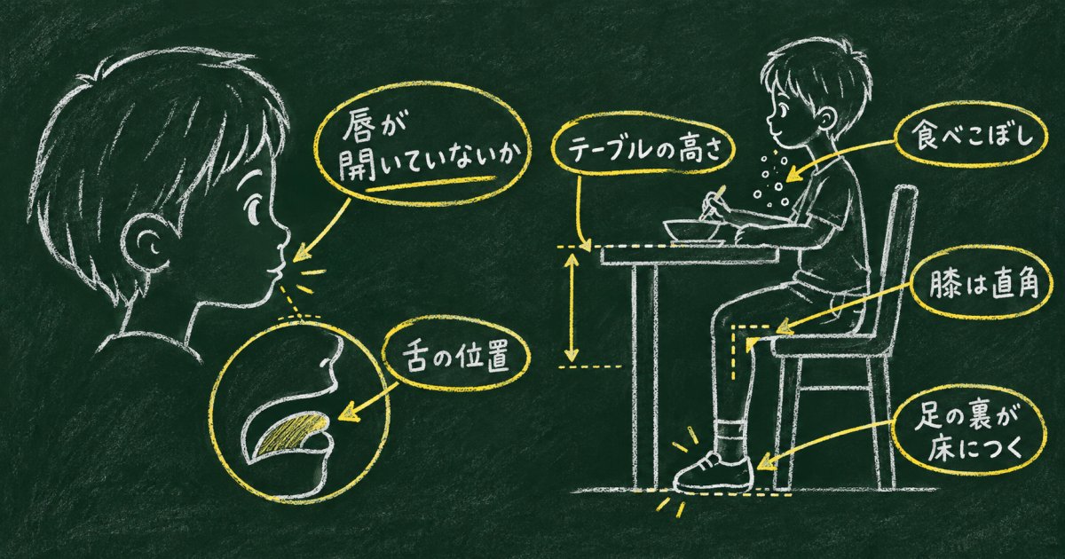 家庭でできる子どもの食べ方と姿勢のセルフ確認リスト
